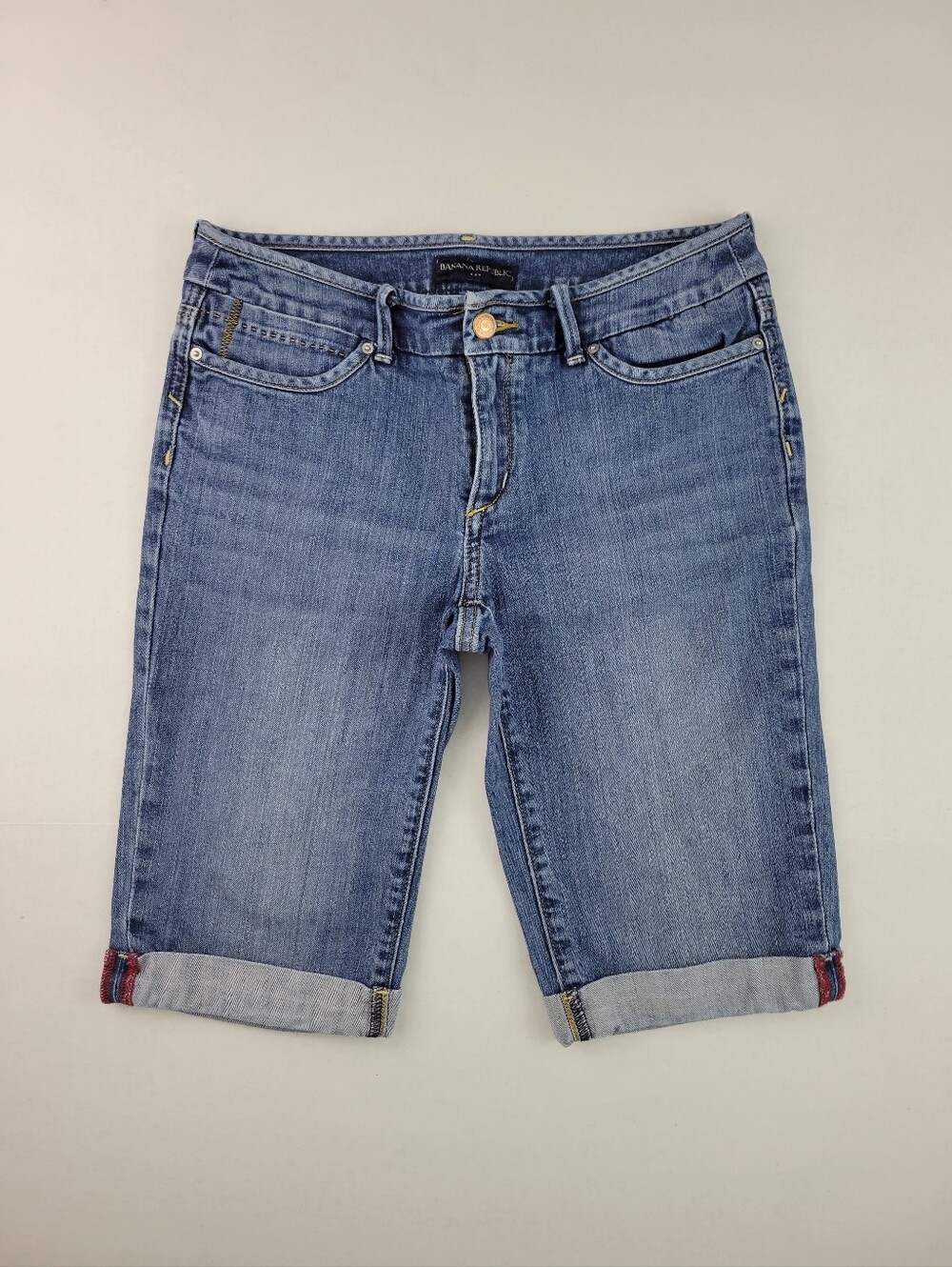 Banana Republic Denim Bermuda Shorts - Light Blue